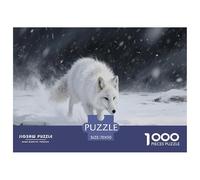 1000 Piece Arctic Fox Jigsaw Puzzles for Adults Challenging Game Educational Toy Home Decoration Educational Games Jigsaws Birthday Gifts 70x50cm/1000pcs