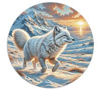 1000 Piece Arctic Fox Jigsaw Puzzles for Adults Kids Challenge Toy Educational Games Decoration Arctic Fox Snow Run Puzzle Gifts 1000pcs (67.5x67.5cm)