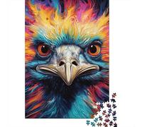 1000 Piece Art Animal Ostrich Adult Puzzles Wooden Puzzle for Adults Educational Game Challenge Toy 1000pcs (75x50cm)