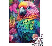 1000 Piece Art Animal Parrot Jigsaw Puzzles for Adult Teenagers Wooden Puzzles Sustainable Puzzle for Adults | Games 1000pcs (75x50cm)