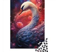 1000 Piece Art Animal Swan Jigsaw Puzzlesfor Adults Wooden Puzzle Jigsaws for Adults For Family Fun & Game Night 1000pcs (75x50cm)