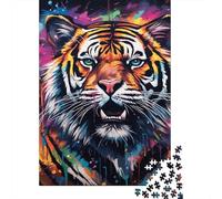 1000 Piece Art Animal Tiger Jigsaw Puzzle for Adult Teenagers Jigsaw Puzzle For Family Fun & Game Night 1000pcs (75x50cm)