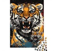 1000 Piece Art Animal Tiger Jigsaw Puzzles for Adults Wooden Puzzle for Adults And Teenager Educational Puzzle 1000pcs (75x50cm)