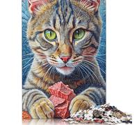 1000 Piece Art Cat Jigsaw Puzzles for Adult Puzzle Jigsaws for Adults Age 14+ 1000pcs (38x26cm)
