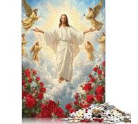 1000 Piece Art Christian Jesus Jigsaw Puzzle for Adult Teenagers Christmas Eve Gifts 1000pcs (75x50cm)