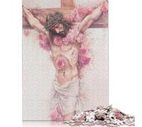 1000 Piece Art Christian Jesus Jigsaw Puzzles for Adult Teenagers Wooden Puzzles For Family Fun & Game Night 1000pcs (75x50cm)