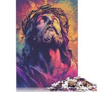 1000 Piece Art Christian Jesus Jigsaw Puzzlesfor Adults Wooden Puzzle Jigsaws for Adults For Family Fun & Game Night 1000pcs (75x50cm)