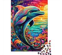 1000 Piece Art Dolphin Jigsaw Puzzlesfor Adults Paper Puzzle Jigsaws for Adults For Family Fun & Game Night 1000pcs (38x26cm)