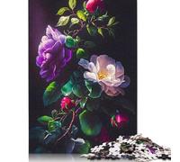1000 Piece Art Flowers Jigsaw Puzzle for Adult Teenagers Christmas Eve Gifts 1000pcs (75x50cm)