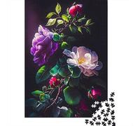 1000 Piece Art Flowers Jigsaw Puzzle for Adult Teenagers Paper Puzzle Christmas Eve Gifts 1000pcs (38x26cm)
