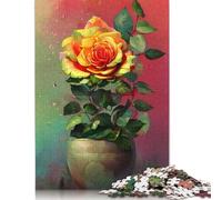 1000 Piece Art Flowers Jigsaw Puzzles for Adult Teenagers Wooden Puzzles For Family Fun & Game Night 1000pcs (75x50cm)