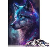 1000 Piece Art Galaxy Wolf Jigsaw Puzzles for Adult Teenagers Paper Puzzles Sustainable Puzzle for Adults | Games 1000pcs (75x50cm)