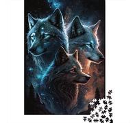 1000 Piece Art Galaxy Wolf Jigsaw Puzzles for Adults Paper Puzzle for Adults And Teenager Educational Puzzle 1000pcs (38x26cm)