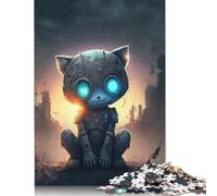 1000 Piece Art Mechanical Cat Adult Puzzles Paper Puzzle for Adults Educational Game Challenge Toy 1000pcs (38x26cm)