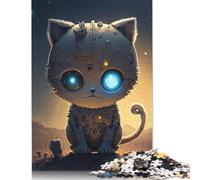 1000 Piece Art Mechanical Cat Jigsaw Puzzle for Adult Teenagers Jigsaw Puzzle For Family Fun & Game Night 1000pcs (75x50cm)