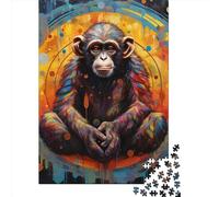 1000 Piece Art Monkey Adult Puzzles Paper Puzzle for Adults Educational Game Challenge Toy 1000pcs (38x26cm)