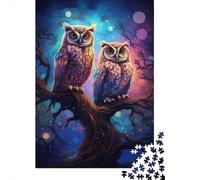 1000 Piece Art Owl Animals Jigsaw Puzzle for Adult Teenagers Christmas Eve Gifts 1000pcs (38x26cm)