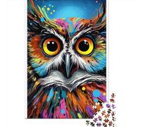 1000 Piece Art Owl Animals Jigsaw Puzzle for Adult Teenagers Wood Jigsaw Puzzles Educational Game Challenge Toy Birthday Gifts 1000pcs (75x50cm)