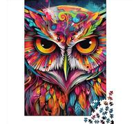 1000 Piece Art Owl Animals Jigsaw Puzzlesfor Adults Wooden Puzzle Jigsaws for Adults For Family Fun & Game Night 1000pcs (75x50cm)