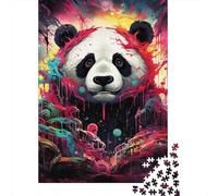 1000 Piece Art Panda Animals Jigsaw Puzzle for Adult Teenagers Wooden Puzzle Christmas Eve Gifts 1000pcs (75x50cm)