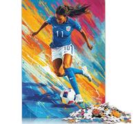 1000 Piece Art Plays Football Jigsaw Puzzles for Adult Teenagers Home Educational Games DIY Toys 1000pcs (75x50cm)