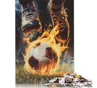 1000 Piece Art Plays Football Square Puzzle for Adults Wooden Puzzles Educational Puzzle Family Game 1000pcs (75x50cm)