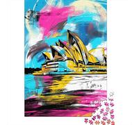 1000 Piece Art Sydney Opera House Jigsaw Puzzles for Adult Teenagers Wooden Puzzles Sustainable Puzzle for Adults | Games 1000pcs (38x26cm)