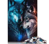 1000 Piece Art Wolf Jigsaw Puzzles for Adults Puzzle Adult Jigsaw Puzzle Home Decoration Puzzle Toys 1000pcs (38x26cm)