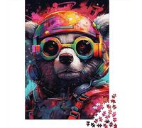 1000 Piece Artistic Civet Cat Jigsaw Puzzles for Adult Teenagers Wooden Puzzles For Family Fun & Game Night 1000pcs (75x50cm)