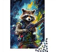 1000 Piece Artistic Civet Cat Jigsaw Puzzles for Adult Teenagers Wooden Puzzles Sustainable Puzzle for Adults | Games 1000pcs (75x50cm)