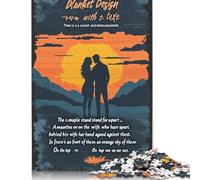 1000 Piece Artistic Couple Jigsaw Puzzles for Adults Puzzle Adult Jigsaw Puzzle Home Decoration Puzzle Toys 1000pcs (75x50cm)