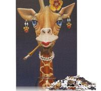 1000 Piece Artistic Giraffe Jigsaw Puzzles for Adults Puzzles Learning Educational Toys 1000pcs (75x50cm)