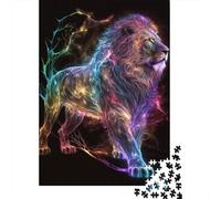 1000 Piece Artistic Lion Jigsaw Puzzle for Adult Teenagers Paper Jigsaw Puzzles Educational Game Challenge Toy Birthday Gifts 1000pcs (38x26cm)