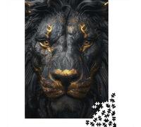 1000 Piece Artistic Lion Jigsaw Puzzle for Adult Teenagers Wood Jigsaw Puzzles Educational Game Challenge Toy Birthday Gifts 1000pcs (75x50cm)