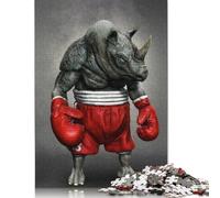 1000 Piece Artistic Rhino Jigsaw Puzzles for Adult Puzzle Jigsaws for Adults Age 14+ 1000pcs (75x50cm)