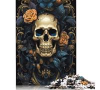 1000 Piece Artistic Skeleton Jigsaw Puzzles for Adult Teenagers Home Educational Games DIY Toys 1000pcs (75x50cm)
