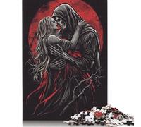 1000 Piece Artistic Skull Love Puzzles For Adults Wooden Puzzles Brain Teaser Puzzles For Children 1000pcs (75x50cm)