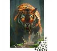 1000 Piece Artistic Tiger Jigsaw Puzzle for Adult Teenagers Paper Puzzle Christmas Eve Gifts 1000pcs (38x26cm)