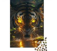 1000 Piece Artistic Tiger Jigsaw Puzzle for Adult Teenagers Wooden Puzzle Christmas Eve Gifts 1000pcs (75x50cm)