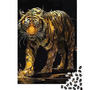 1000 Piece Artistic Tiger Jigsaw Puzzles for Adult Teenagers Paper Puzzles For Family Fun & Game Night 1000pcs (38x26cm)