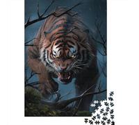 1000 Piece Artistic Tiger Jigsaw Puzzles for Adult Teenagers Wooden Puzzles For Family Fun & Game Night 1000pcs (75x50cm)
