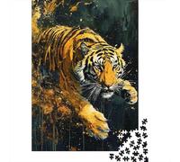 1000 Piece Artistic Tiger Jigsaw Puzzlesfor Adults Paper Puzzle Jigsaws for Adults For Family Fun & Game Night 1000pcs (38x26cm)