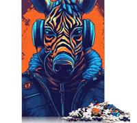 1000 Piece Artistic Zebra Jigsaw Puzzle for Adult Teenagers Christmas Eve Gifts 1000pcs (38x26cm)