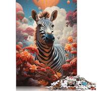 1000 Piece Artistic Zebra Jigsaw Puzzles for Adult Teenagers Home Educational Games DIY Toys 1000pcs (38x26cm)