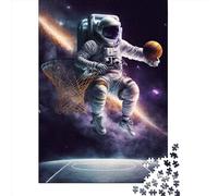 1000 Piece Astronaut Basketball Space Jigsaw Puzzles, for Adults & Wooden Puzzles Educational Games For Kids 1000pcs (75x50cm)