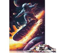 1000 Piece Astronaut Galaxy Surfing Jigsaw Puzzles for Adult Teenagers Home Educational Games DIY Toys 1000pcs (75x50cm)