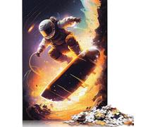 1000 Piece Astronaut Galaxy Surfing Jigsaw Puzzlesfor Adults Wooden Puzzle Jigsaws for Adults For Family Fun & Game Night 1000pcs (75x50cm)