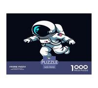 1000 Piece Astronaut Game Puzzle for Adults Gifts Family Challenging Toys Home Decoration Spacefarer Jigsaw Puzzle for Women Men Adult 70x50cm/1000pcs