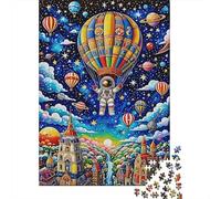 1000 Piece Astronaut Jigsaw Puzzles for Adults Challenge Toy Educational Games Home Decoration Astronaut Hot Air Balloon Castle Puzzles Gifts 1000pcs (75x50cm)
