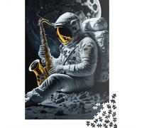 1000 Piece Astronaut Saxophone Jigsaw Puzzle for Adult Teenagers Christmas Eve Gifts 1000pcs (75x50cm)